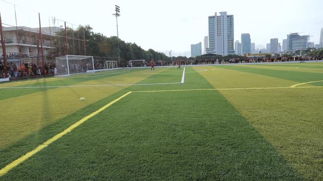 Lapangan baru Persija di Aldiron, Pancoran, Jakarta Selatan (Suara.com/ Adit Rianto/ Peter Rotti)