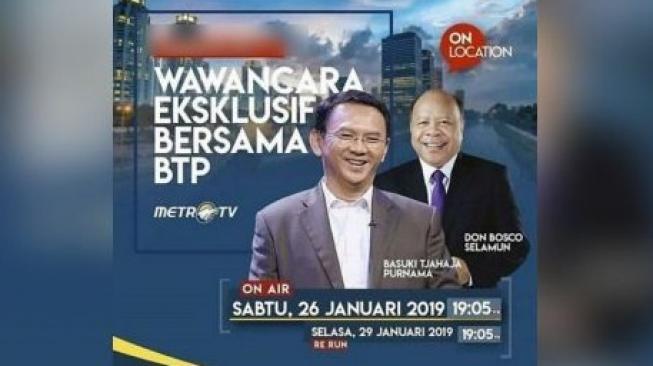 Ahok Wawancara On Air 26 Januari Ini, Warganet Batalkan Acara Pacaran