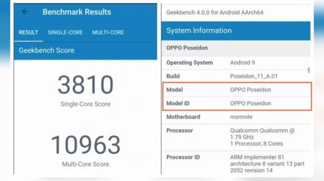 Bocoran informasi Oppo Poseidon. [Oppo]