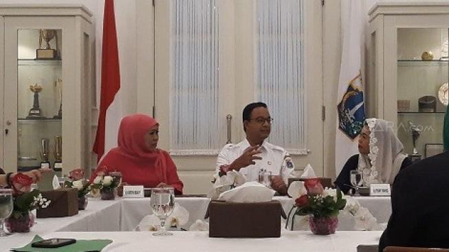 Bahas Harlah Muslimat NU, Yenny Wahid dan Khofifah Temui Anies