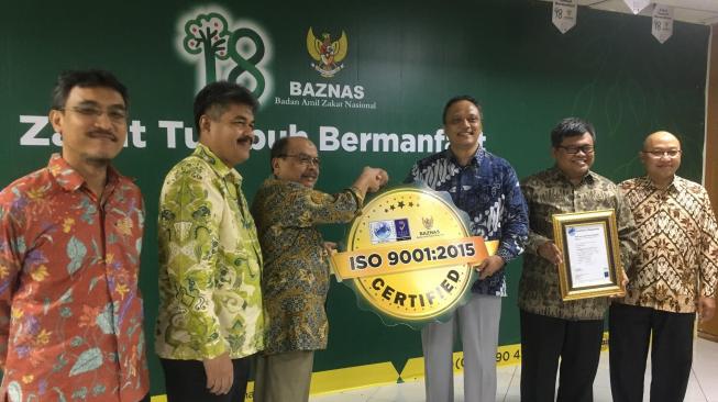 Baznas Raih Sertifikat ISO 9001-2015