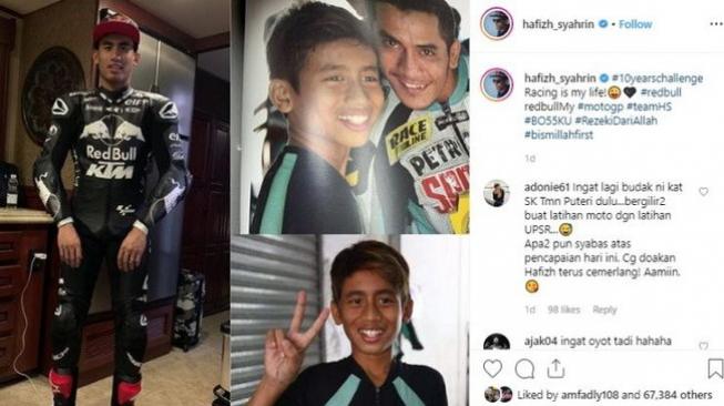 10 Years Challenge ala pebalap MotoGP. [Instagram@hafizh_syahrin]