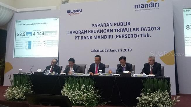 Mandiri Capai Laba Rp 25 T, Naik 21,2 Persen Ketimbang 2017