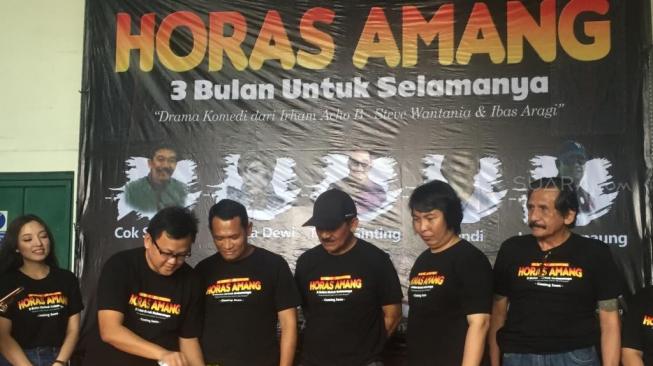 Jumpa pers film Horas Amang di kawasan Srengseng, Jakarta Barat pada Kamis (31/1/2019). [Sumarni/Suara.com]