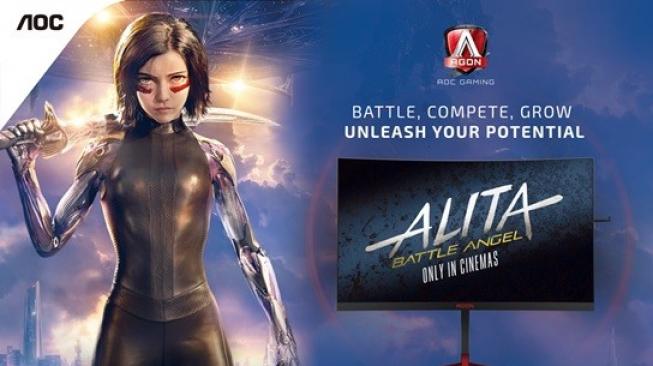 AOC Perkenalkan Tiga Model Monitor Gaming Lewat Film Alita: Battle Angel