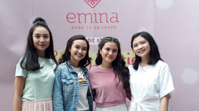 Marsha Aruan dalam acara produk kecantikan Emina. (Suara.com/Risna Halidi)