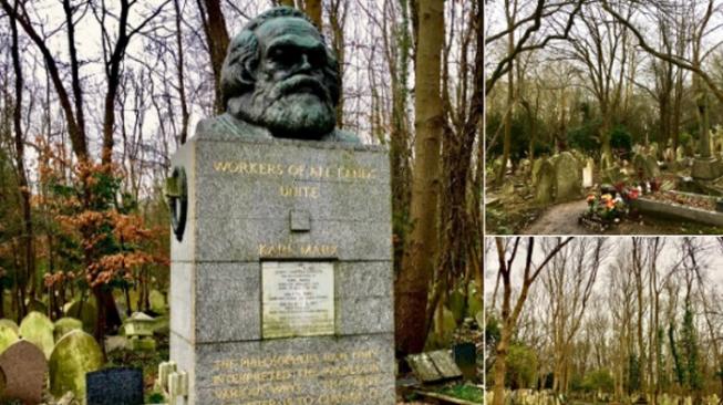 Keji, Makam Karl Marx Penulis Manifesto Komunis Dirusak Pakai Palu