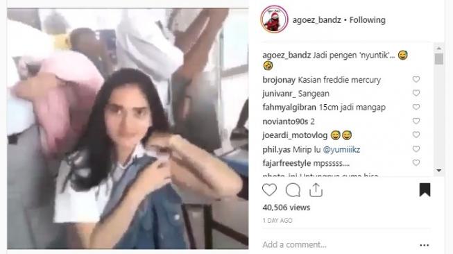 Jadi Gemas, Siswi Cantik Ini Lakukan Hal Kocak saat Akan Disuntik