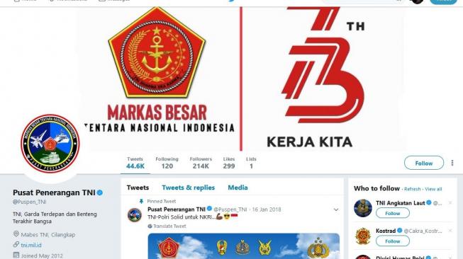 Kominfo Diminta Tertibkan Akun Media Sosial Yang Catut TNI