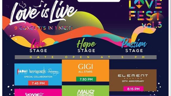 Jadi Ajang Curhat, 9 Band Legendaris Bakal Tampil di Lovefest 2019