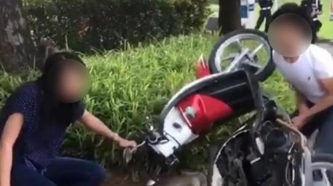 Diciduk Polisi, Pria Perusak Motor Pacarnya Ini Mengaku Kapok