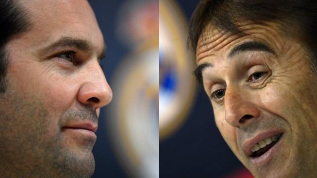 Kolase Foto Santiago Solari (kiri) dan Julen Lopetegui [AFP]