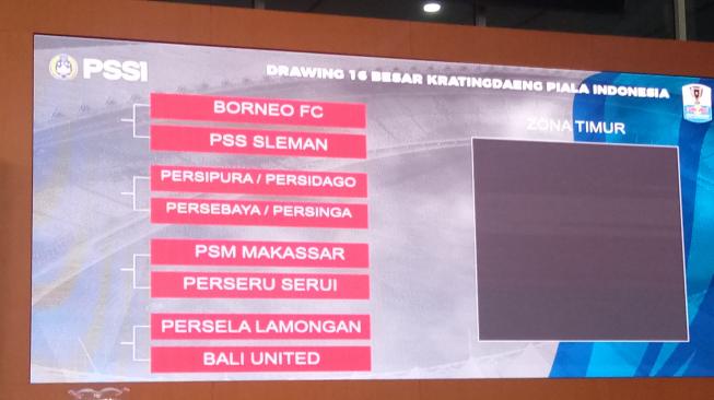 Drawing babak 16 besar Piala Indonesia 2018 di kantor TVRI, Senayan, Jakarta, Jumat (8/2/2019). (Suara.com/Adie Prasetyo) 