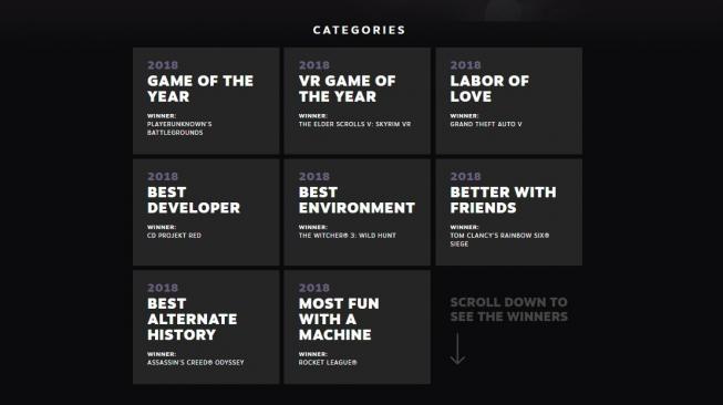 The Steam Awards 2018. [Steam]