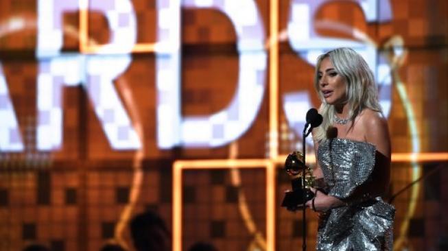 Lady Gaga di Grammy Awards 2019. [ROBYN BECK / AFP]