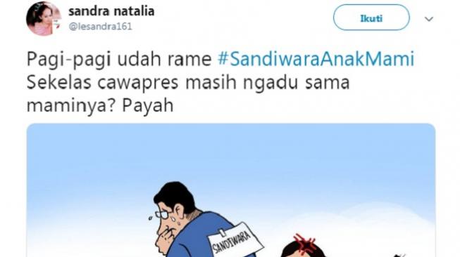 Heboh tagar #SandiwaraAnakMami. (Twitter)