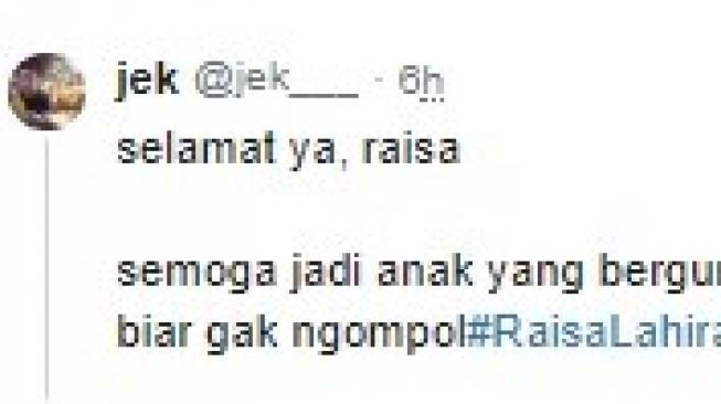 Komentar Kocak Warganet #RaisaLahiran. 