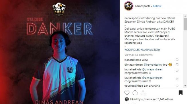 Jarang Muncul, Artis Dimaz Andrean Gabung Skuat NARA eSports