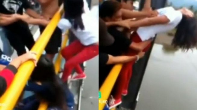 Berebut Pacar 2 Perempuan Ini Lakukan Percobaan Bunuh Diri Terjun ke Sungai