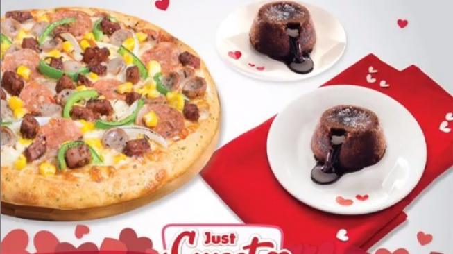 Promo Valentine di Domino Pizza. (Instagram)