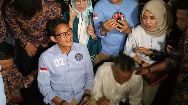 Nobar Debat Capres di Bogor, Sandiaga Ingin Tahu Reaksi Masyarakat