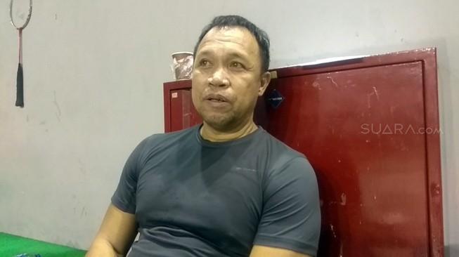 Pelatih Ganda Campuran Pelatnas PBSI, Richard Mainaky, saat ditemui di Pelatnas PBSI, Cipayung, Jakarta Timur, Senin (18/2/2019). [Suara.com/Arief Apriadi]