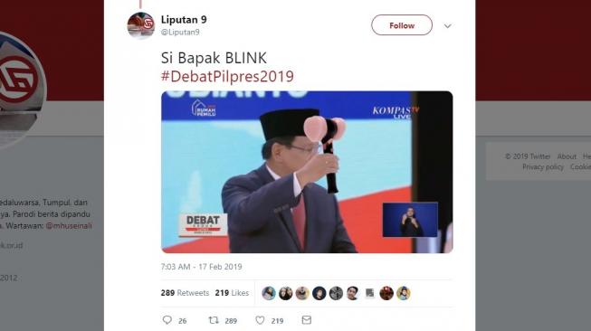 Meme #DebatPilpres2019. [Twitter]