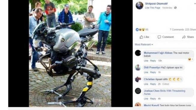 BMW-Motorrad ala motor bebek [Facebook: Shitpost Otomotif].