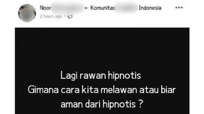 Posting driver ojol soal hipnotis [Facebook: Bekakas].