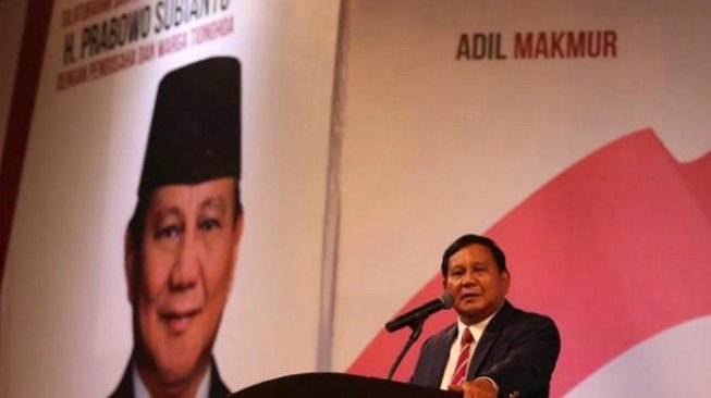 Capres nomor urut 02 Prabowo Subianto dalam acara Ramah Tamah Bersama Tokoh, Pengusaha dan Warga Tionghoa di Medan, Sumatera Utara, Jumat (22/2/2019) malam. [Dok. Tim Prabowo]