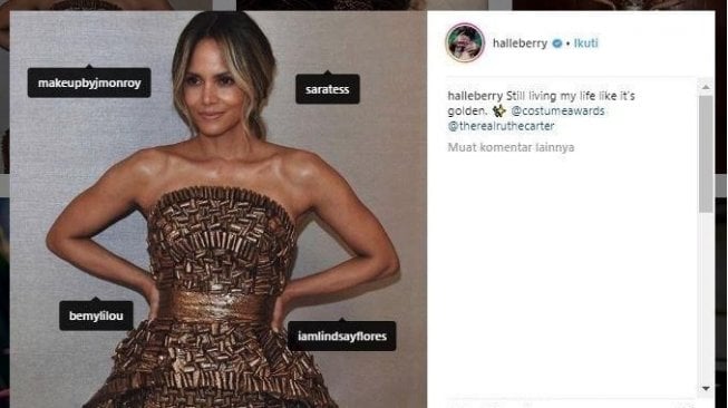 Wow, Gaun Rancangan Sebastian Gunawan Dipakai Halle Berry