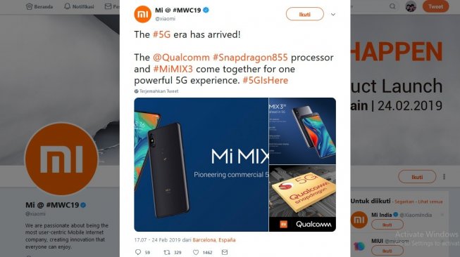 Xiaomi Mi Mix 3 5G. [Twitter]