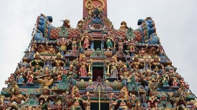 Kuil ikonik di Little India Singapura. (Suara.com/Silfa Humairah)