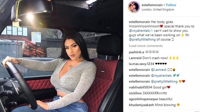 Model seksi Estelle Morain dikabarkan telah membuat bek Bournemouth pinjaman dari Liverpool, Nathaniel Clyne, jatuh hati. [Instagram@estellemorain]