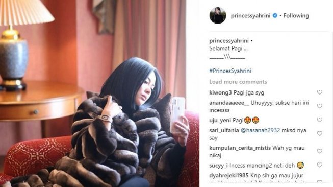 Syahrini mengunggah foto di hari yang disebut sebagai tanggal pernikahannya. [instagram/princessyahrini]