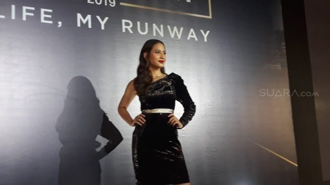 Pevita Pearce di Empirica, SCBD, Jakarta Selatan, Rabu (27/2/2019). [Sumarni/Suara.com]