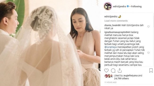 Dukungan sahabat untuk Luna Maya. [instagram]