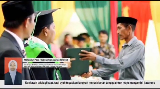 Ayah Ini Gantikan Mendiang Anaknya Terima Ijazah di Acara Wisuda