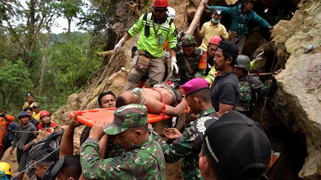 BPBD Siapkan 60 Kantong Jenazah di Lokasi Longsor Tambang Emas Liar