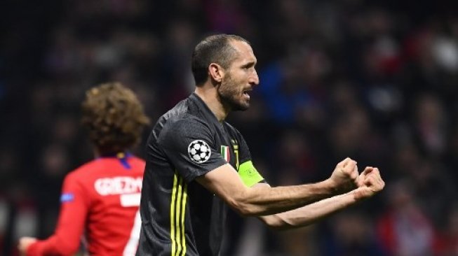 Kapten Juventus, Giorgio Chiellini. (GABRIEL BOUYS / AFP)