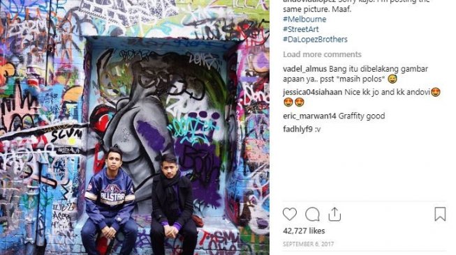 begini gaya Andovi da Lopez saat liburan ke Australia. (Instagram/@andovidalopez)