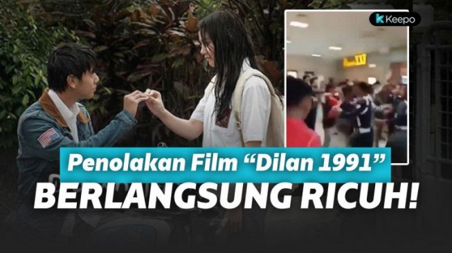 Mahasiswa Makassar Demo Tolak Film Dilan 1991, Diwarnai Aksi Saling Dorong