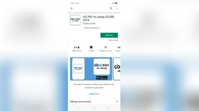 Aplikasi Go Pay. [Google Play Store]