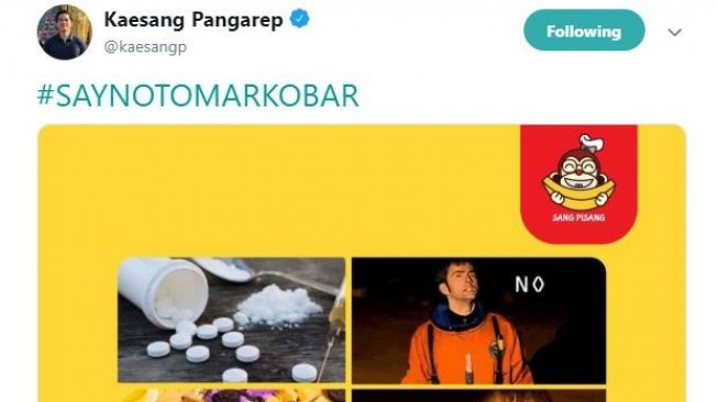 Tweet Kaesang Pangarep. [Twitter]
