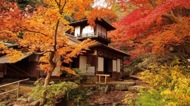 Sankei-en Garden. (Tourism Jepang)