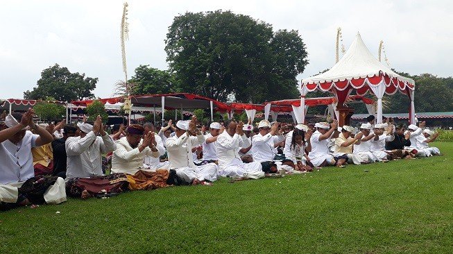 Tawur Agung Kesanga di Yogyakarta. (Suara.com/Sri Handayani)