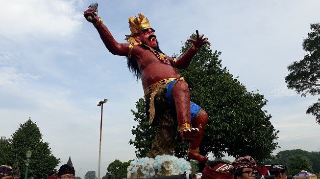 Tawur Agung Kesanga di Yogyakarta. (Suara.com/Sri Handayani)