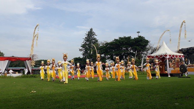 Tawur Agung Kesanga di Yogyakarta. (Suara.com/Sri Handayani)