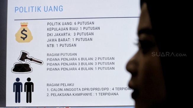 Perkembangan terbaru tentang laporan Bawaslu saat diskusi di kantor Bawaslu, Jakarta, Jumat (8/3). [Suara.com/Oke Atmaja]