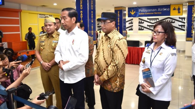 Presiden Joko Widodo meresmikan Bandara Radin Inten II Lampung dan Bandara Silampari, Lubuklinggau, Sumsel, Jumat (8/3/2019). (Dok: Kemenhub) 